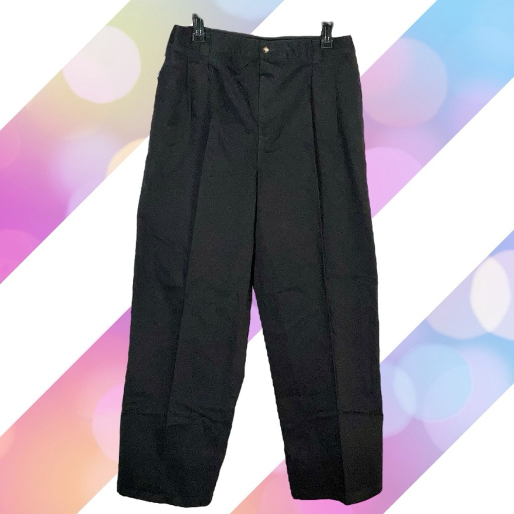 Covington New w Tags Black Adjustable Waist Twill Pants Boys 33 Husky